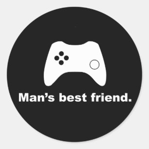 Man’s Best Friend Funny Gamer Stickers