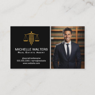 Man Smiling in Business Suit   Lawyer Card