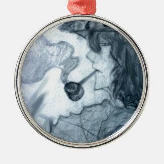 man smoking pipe manga anime metal tree decoration