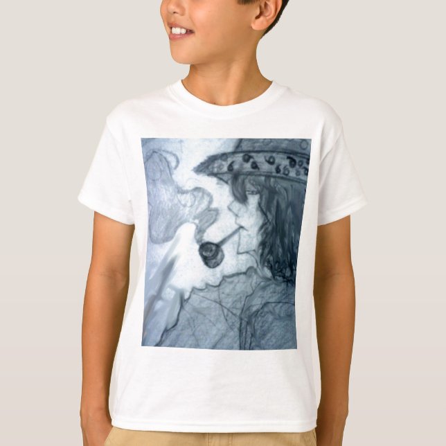 man smoking pipe manga anime T-Shirt (Front)