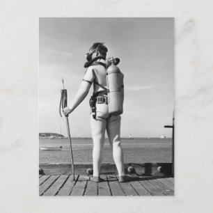 Man Standing on Pier Postcard