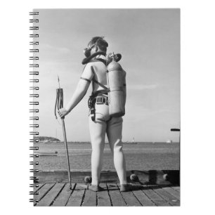 Man Standing on Pier Spiral Notebook