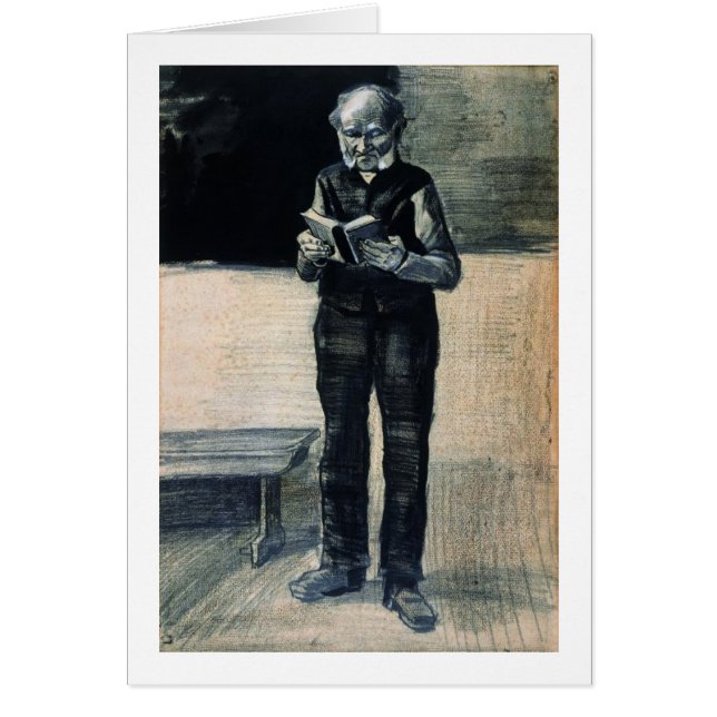 Man Standing Reading a Book, Vincent van Gogh (Front)
