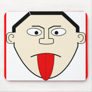MAN STICKING OUT HIS TONGUE MOUSE PAD