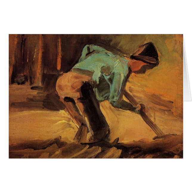 Man Stooping with Spade by Vincent van Gogh Card (Front Horizontal)