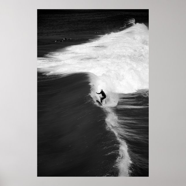MAN SURFING ON BIG WAVES POSTER (Front)