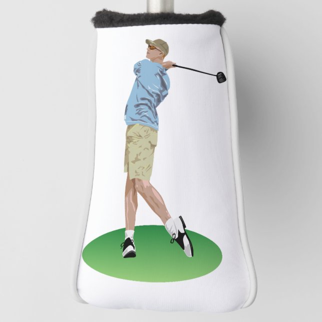 Man swinging a Golf club Putter Best  Golf Head Cover (Rotate 90)