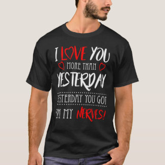 Man T-shirt With Valentine Fun Sentence.