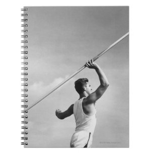 Man Throwing Javelin Spiral Notebook