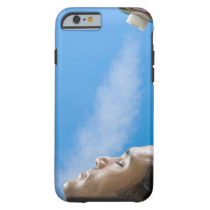 Man under steam faucet at spa tough iPhone 6 case