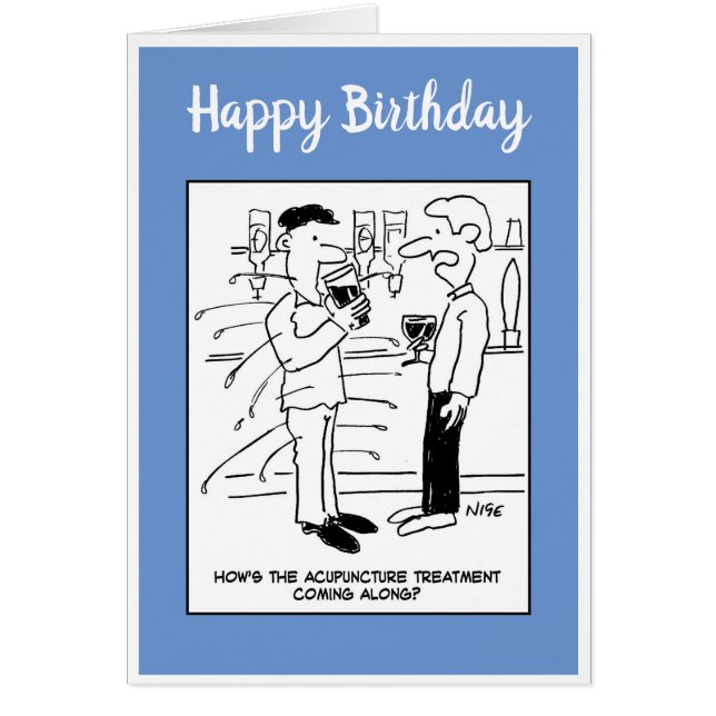 Man Undergoing Acupuncture in in the Pub (Front)