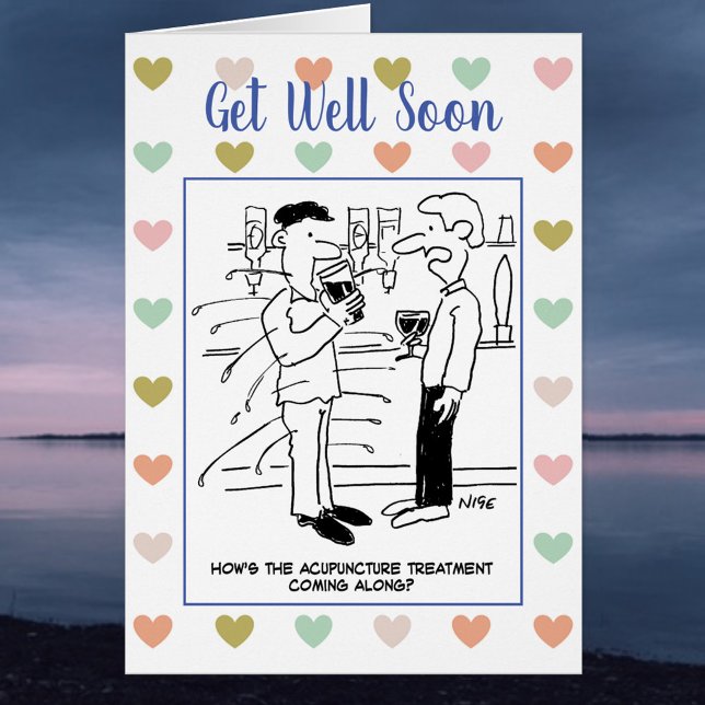 Man Undergoing Acupuncture in in the Pub (Creator Uploaded)