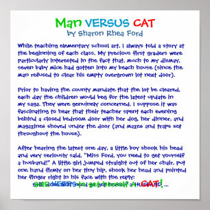 Man Versus Cat by SRF Poster