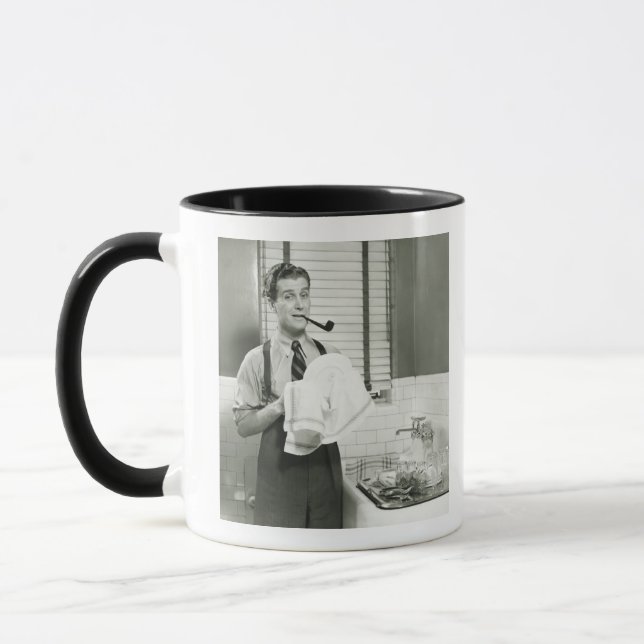 Man Washing Dishes Mug (Left)