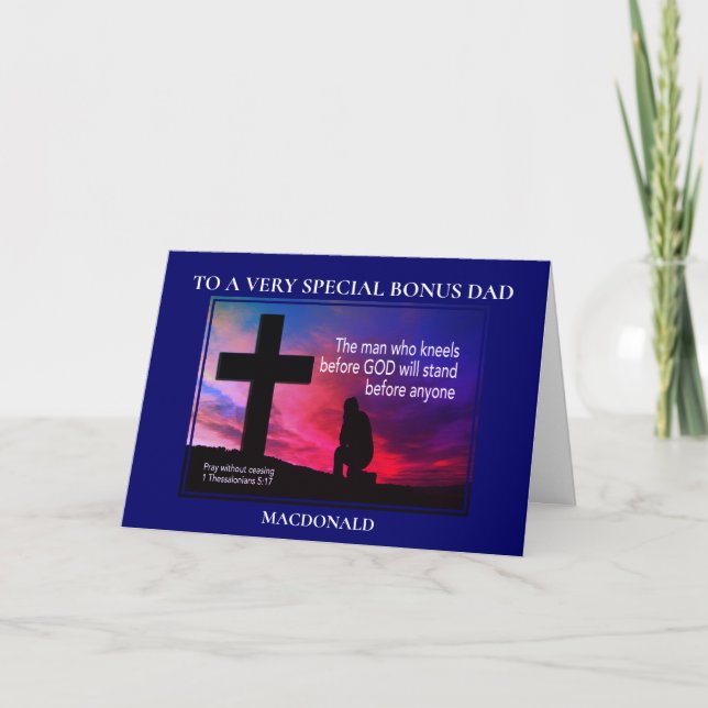 MAN WHO KNEELS BEFORE GOD Special Bonus Dad Card (Front)
