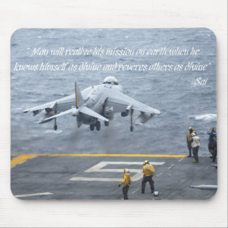 Man will realise his mission on earth mouse pad