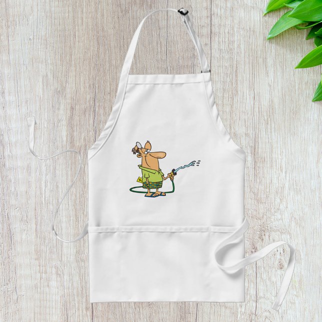 Man With A Garden Hose Standard Apron (Creator Uploaded)