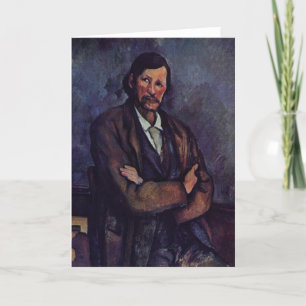 Man With Arms Crossed - Paul Cezanne - c1866 Card