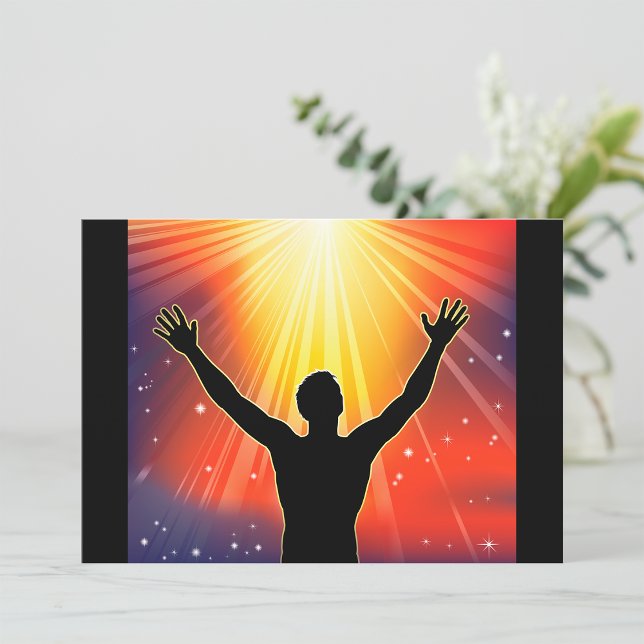 Man With Arms Raised Invitations (Creator Uploaded)