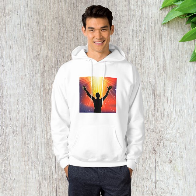 Man With Arms Raised Mens Hoodie (Creator Uploaded)