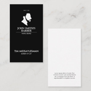 Man With Beard Barber Logo Business Card