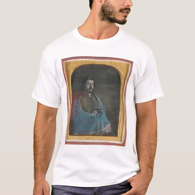 Man with blue cloak and revolver (40455) T-Shirt (Front)