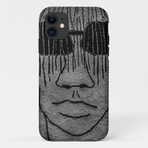Man with glasses portrait drawing Case-Mate iPhone case