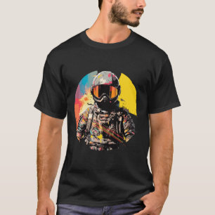 Man With Helmet Video Game Character Futuristic T-Shirt