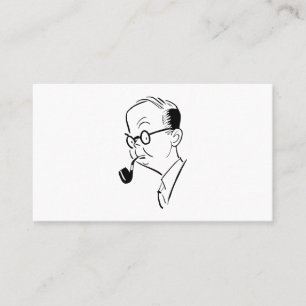 Man with pipe business card