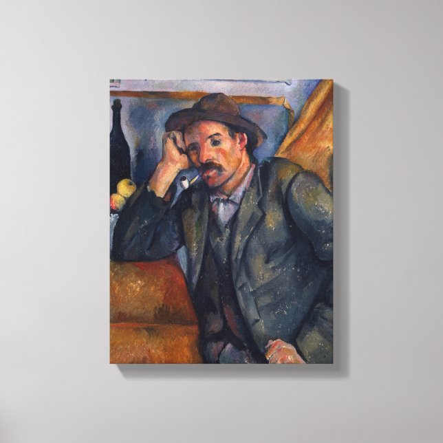 Man With Pipe - Paul Cezanne - c1890 Canvas Print (Front)