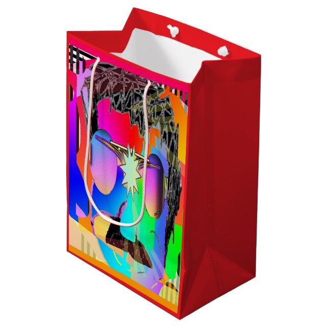 Man With Purple Lenses Novelty  Medium Gift Bag (Front Angled)