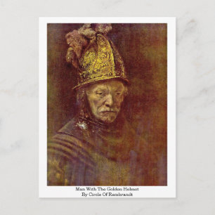 Man With The Golden Helmet By Circle Of Rembrandt Postcard