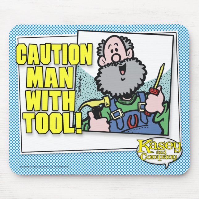 Man With Tool Mouse Pad (Front)