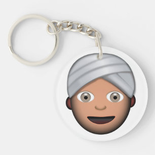 Man With Turban Emoji Key Ring