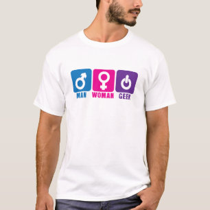man_woman_geek_logo_206 T-Shirt