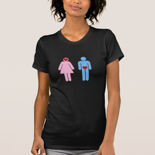 Man Woman Love Humour Tshirt (Front)