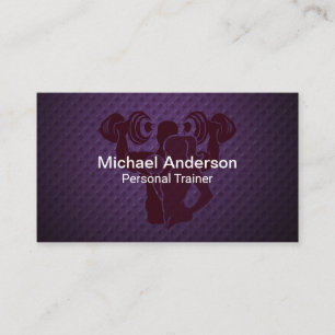 Man Woman Working Out Fitness Business Card