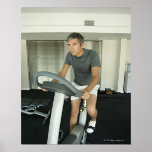 Man working out in a gym 2 poster
