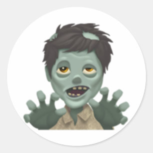 Man Zombie - Emoji Classic Round Sticker