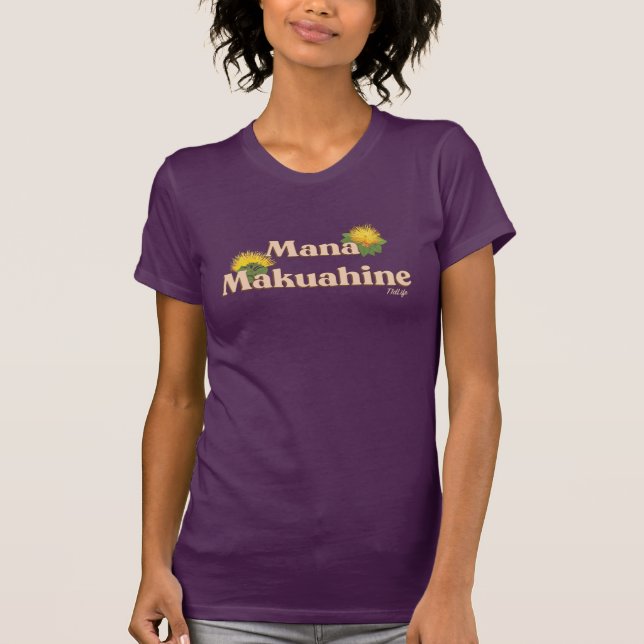 Mana Makuahine (Latte-RoyalPrpl) T-Shirt (Front)