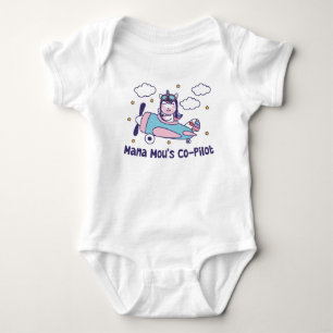 Mana Mou's Co-Pilot - Unicorn Aeroplane Baby Bodysuit
