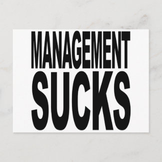 Management Sucks Postcard