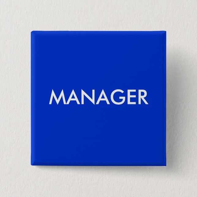 MANAGER 15 CM SQUARE BADGE (Front)