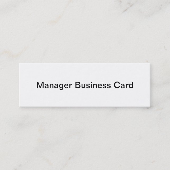 Manager Business Card (Front)