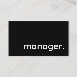 manager. business card