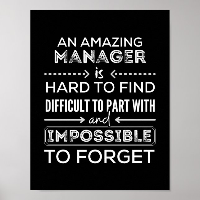 Manager, Gift For Manager, A Truly Great Manager Poster (Front)