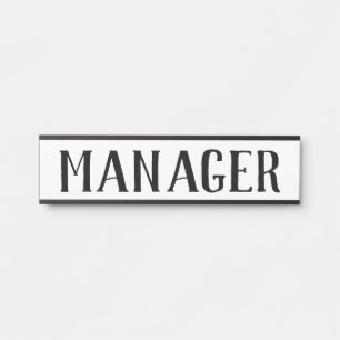 Manager Hanging Door Sign Name Plate
