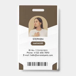 Manager ID Card Badge