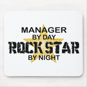 Manager Rock Star by Night Mouse Pad