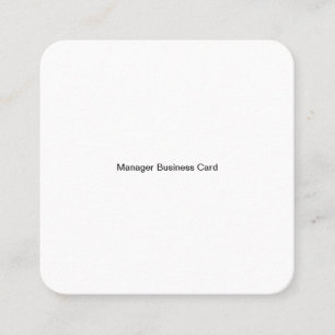 Manager Square Round Business Card